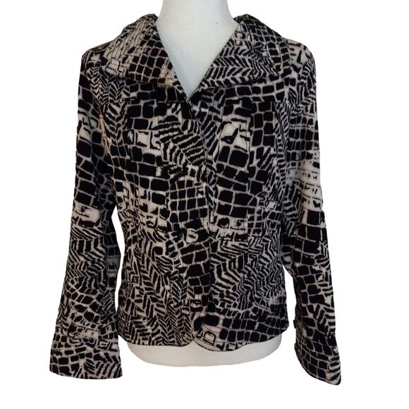 Chico's Animal Print Long Sleeve Blazer - Picture 1 of 8